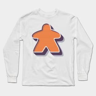 Retro Board Game Meeple Long Sleeve T-Shirt